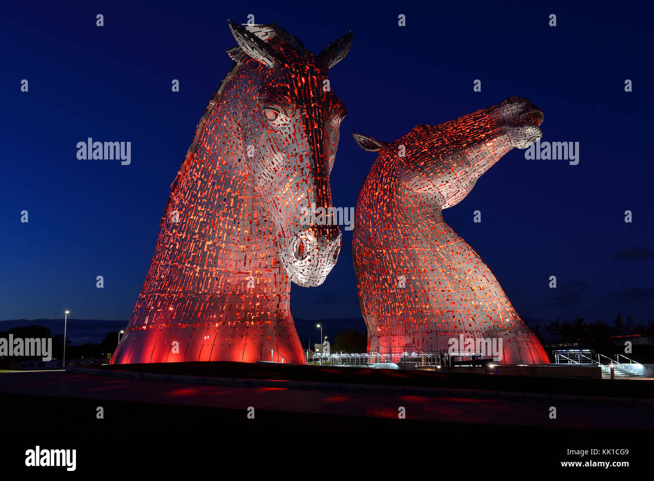 The kelpies at night hires stock photography and images Alamy