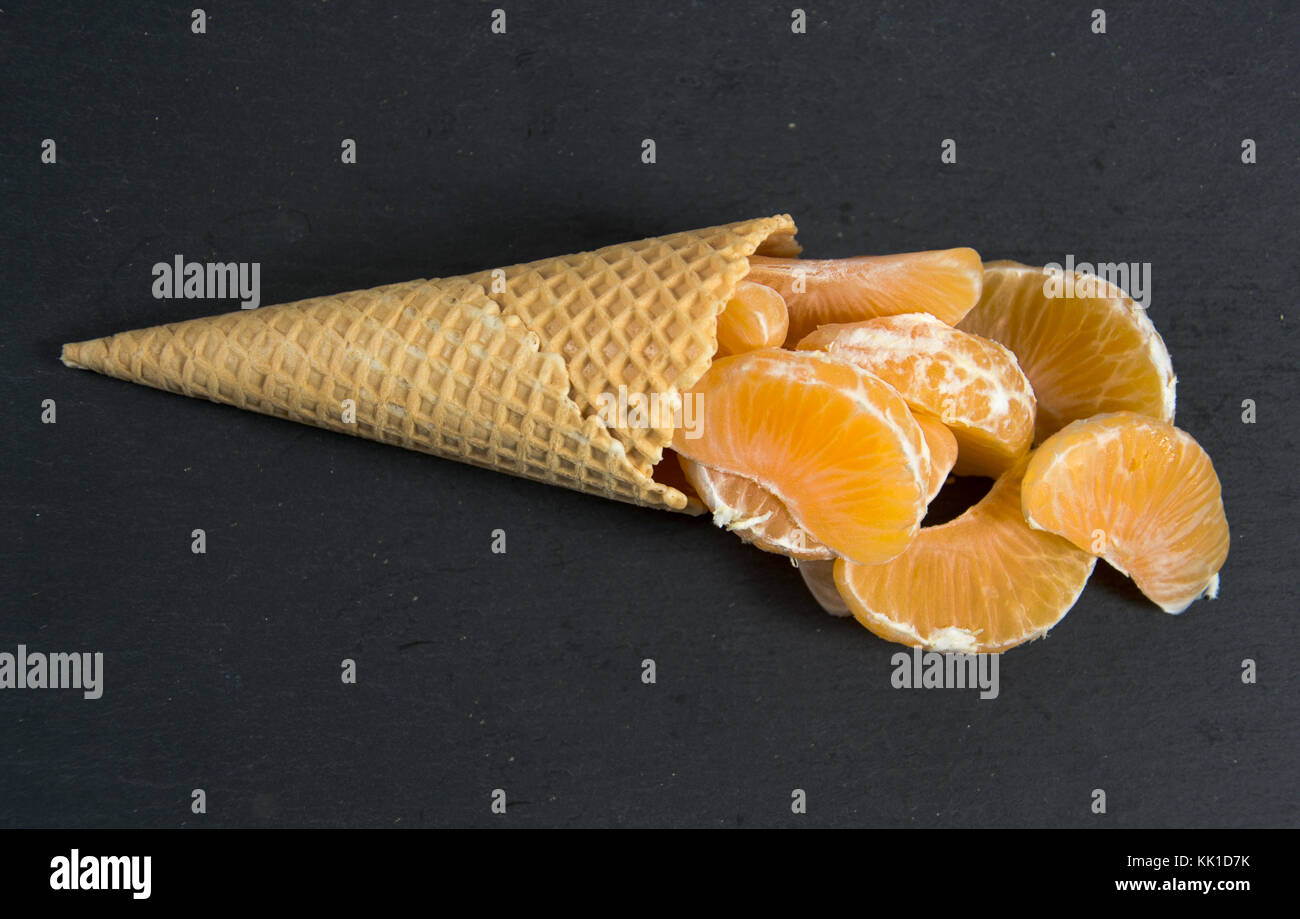 tangerine ice cream Stock Photo Alamy