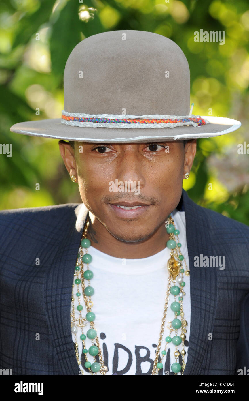 American singer-songwriter Pharrell Williams attends the Serpentine Gallery Summer Party in London. 1st July 2014 © Paul Treadway Stock Photo