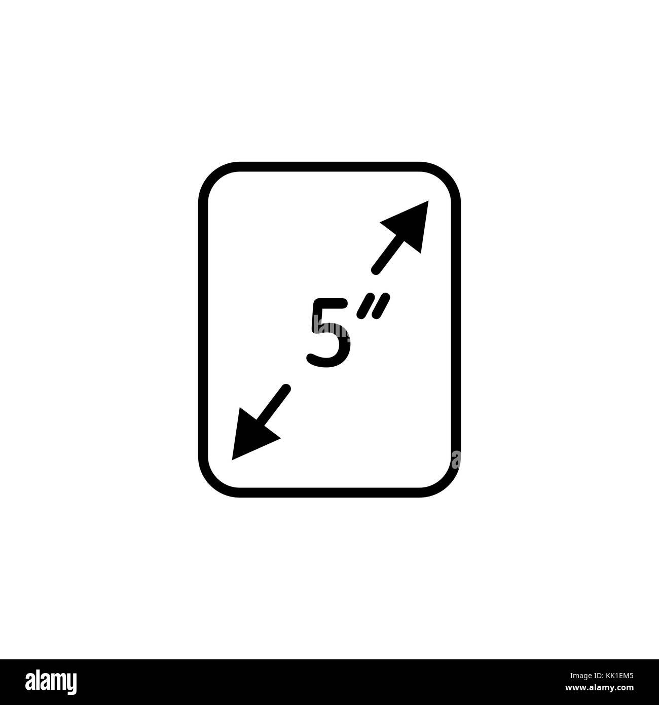 Screen size. Flat vector icon. Simple hardware icon illustration Stock