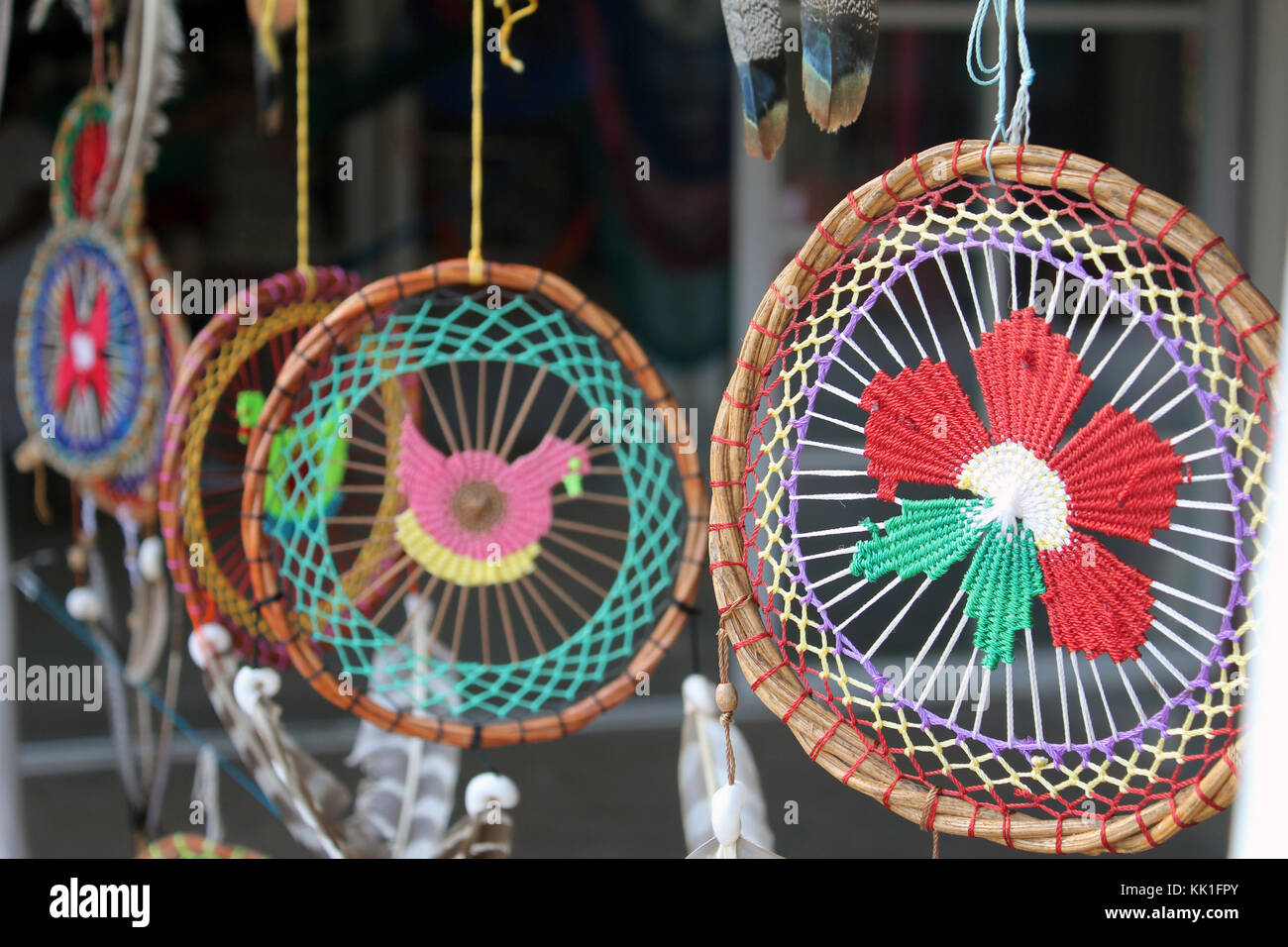 Dreamcatchers on Display for Sale in Yucatán Stock Photo Alamy