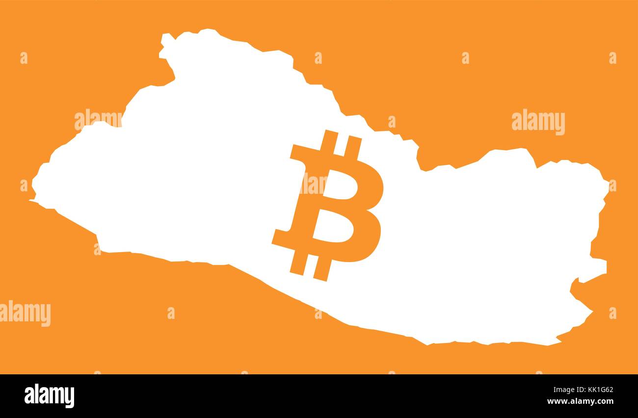 El Salvador map with bitcoin crypto currency symbol illustration Stock  Vector Image & Art - Alamy