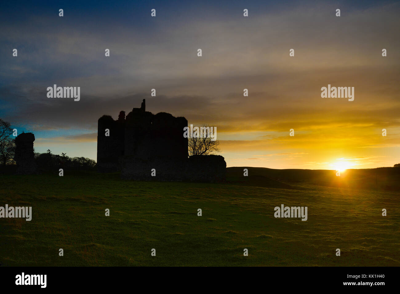 Cessford Castle Stock Photo