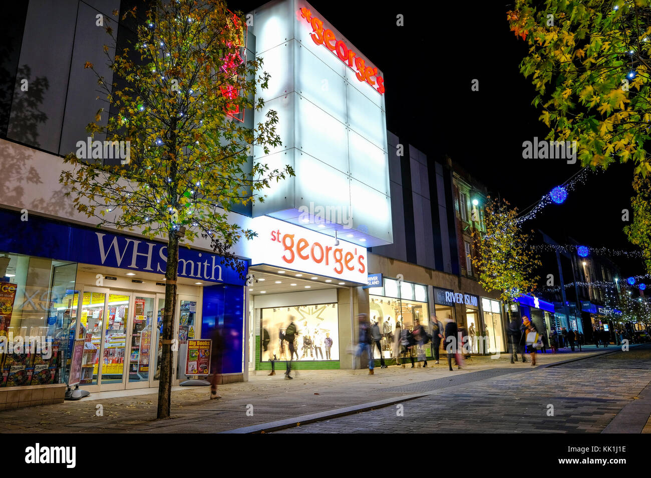 The Fishergate entrance to St George's Shopping Centre in Preston Stock Photo