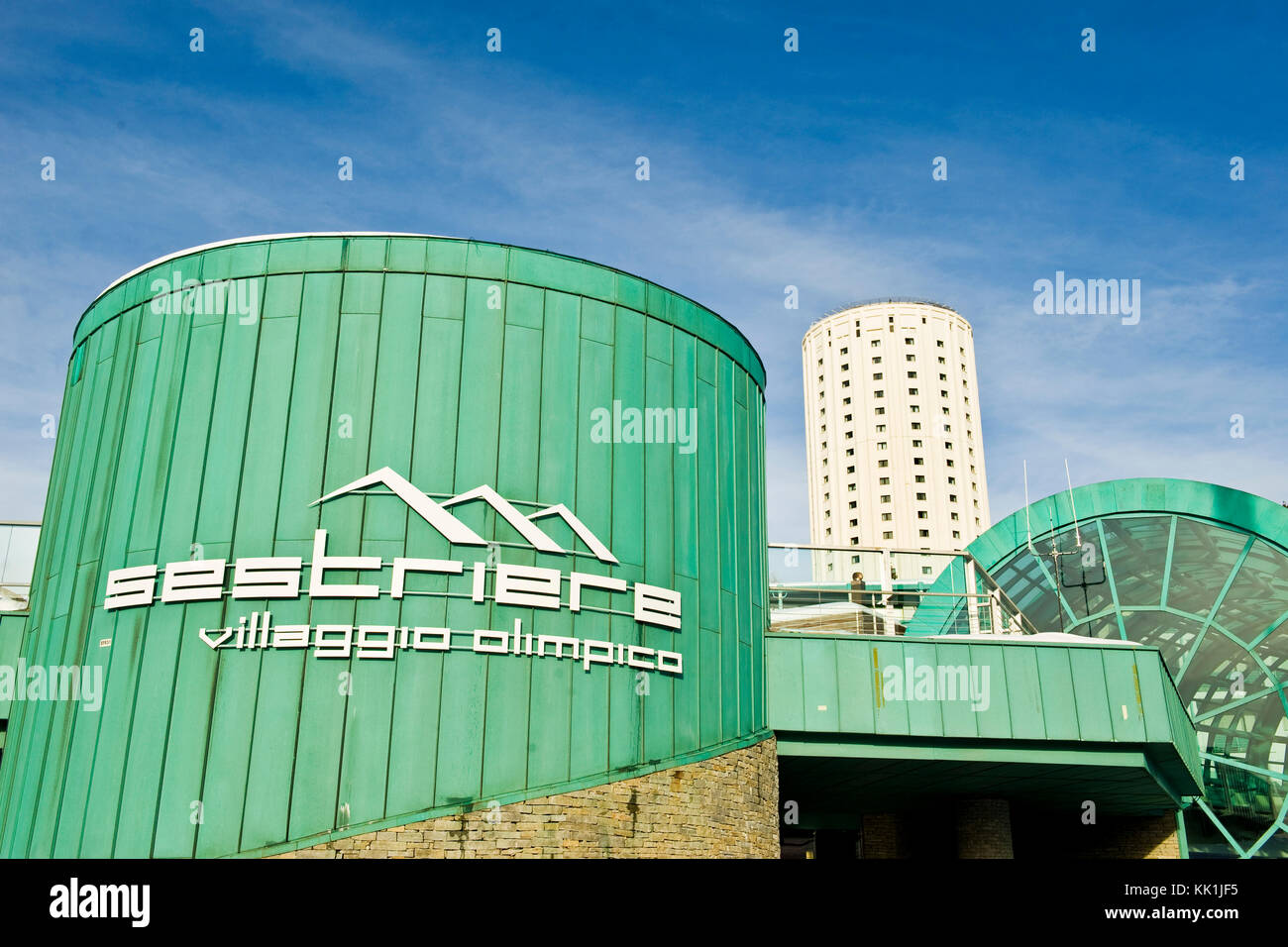 Olympic village, Sestriere, Turin province, Piedmont, Italy Stock Photo