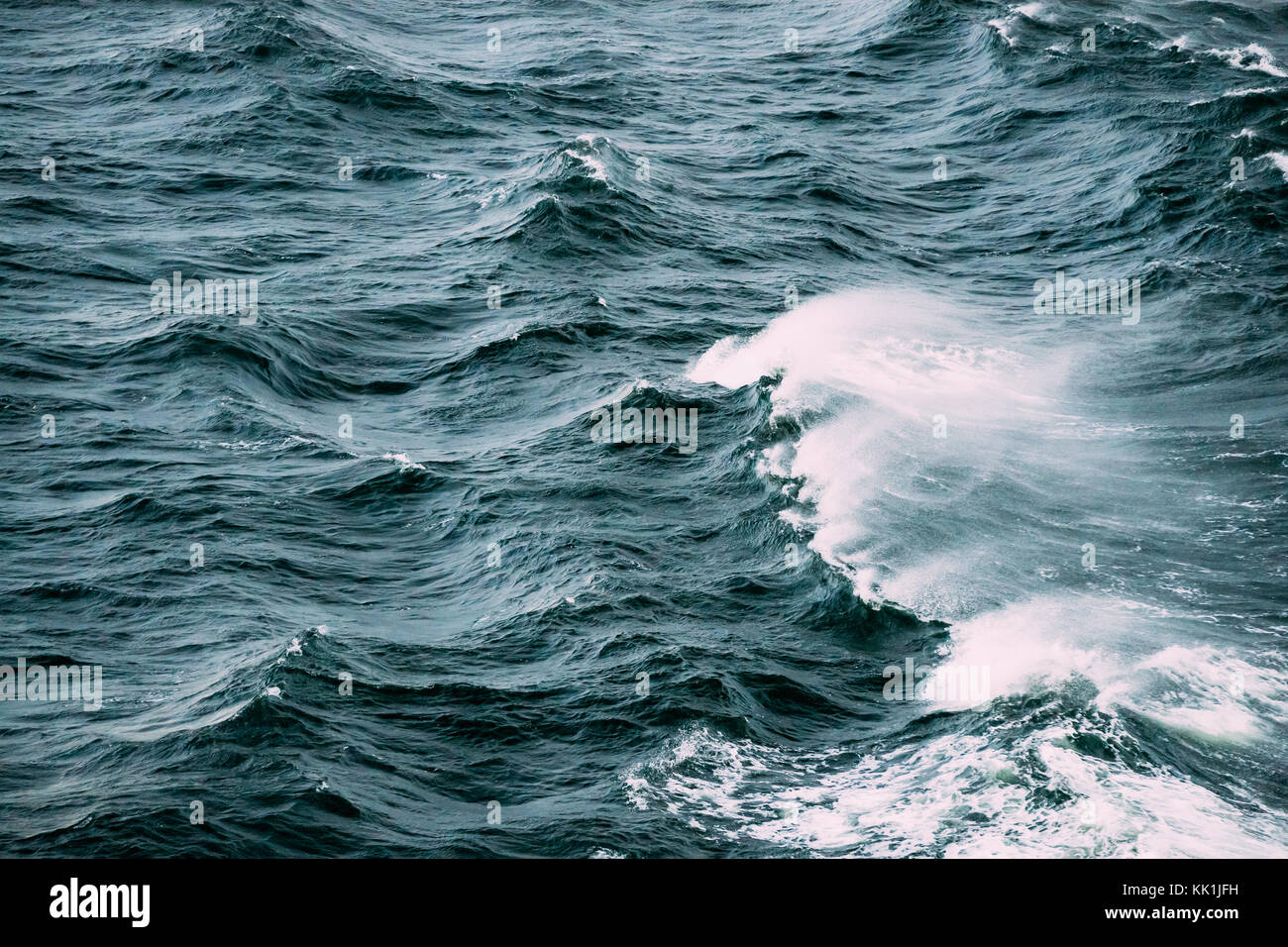 Sea. Ocean Waves In Storm Time. Top View Stock Photo - Alamy