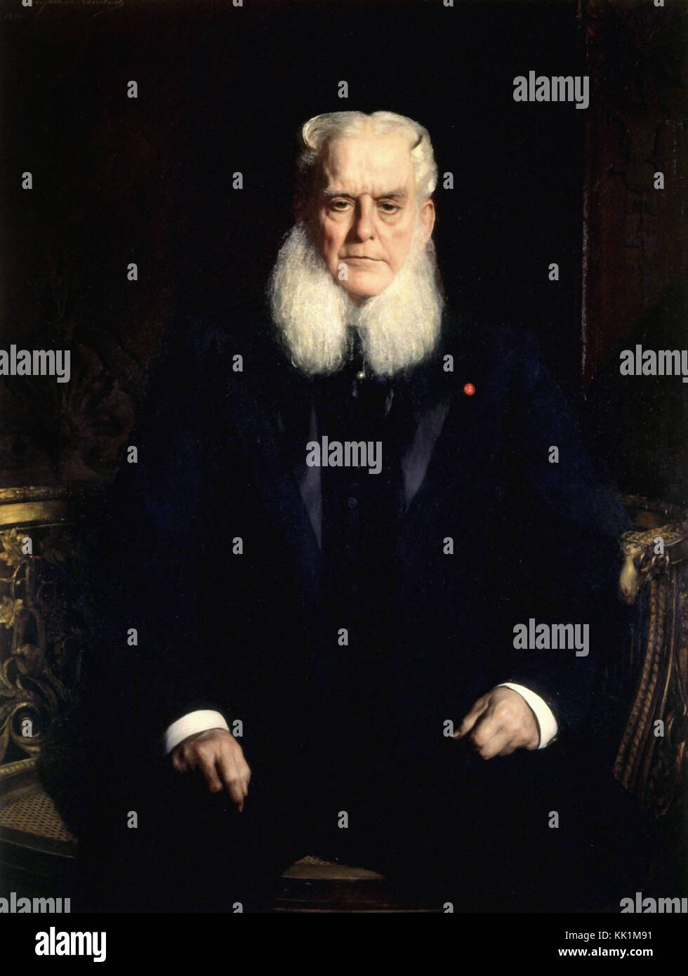 Benjamin-Constant  -  Portrait of Albert Chauchard   19th century Stock Photo