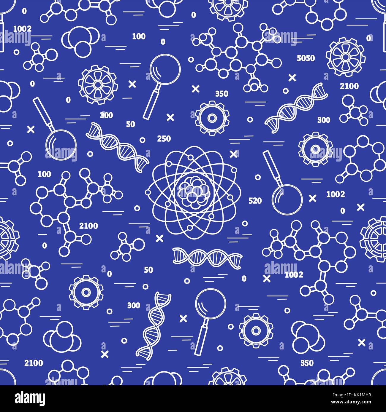 Scintefic Pattern Seamless pattern with variety scientific, education elements. Design ...