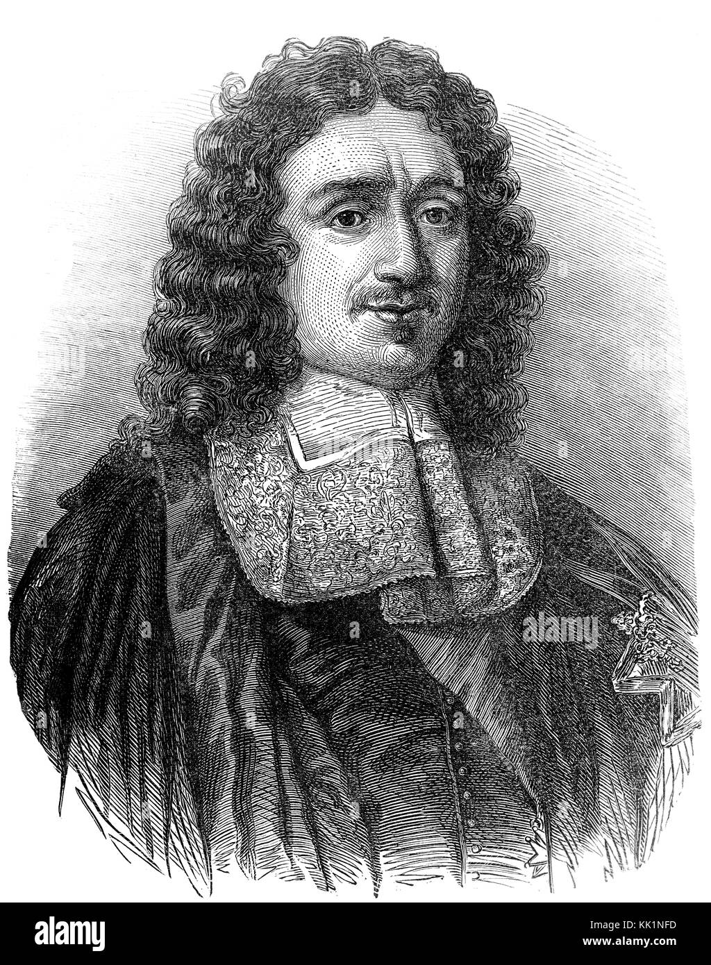 Jean-Baptiste Colbert, Marquis de Seignelay, 1619 - 1683, a French statesman and finance minister Stock Photo