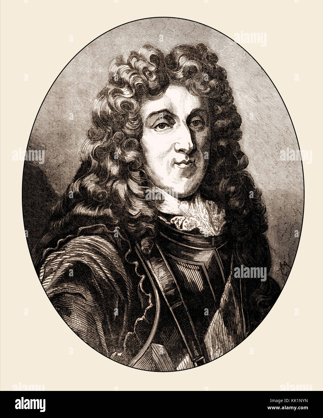 Prince Eugene of Savoy, Principe Eugenio di Savoia-Carignano, 1663-1736, commander of the House of Austria Stock Photo