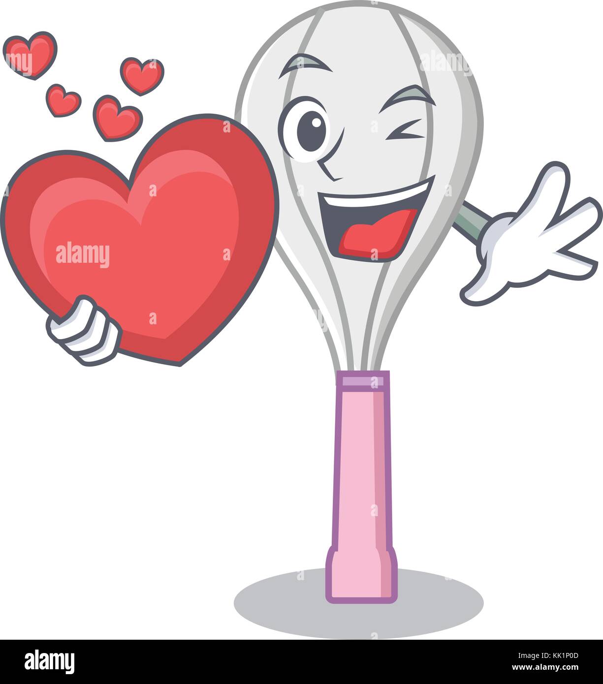 With heart whisk character cartoon style Stock Vector Image & Art - Alamy