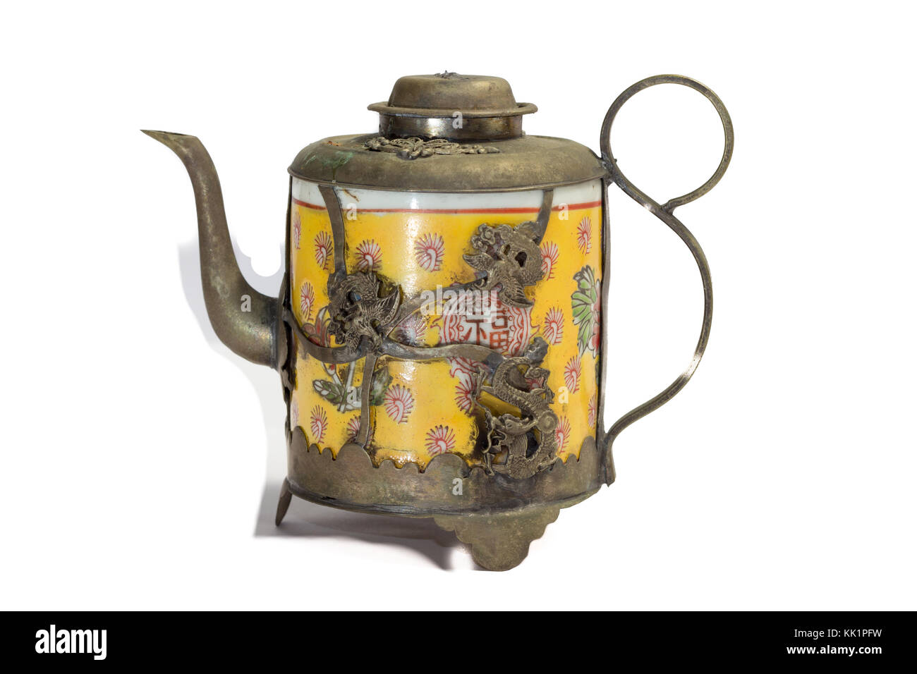 Antique chinese teapot isolated on white background Stock Photo Alamy
