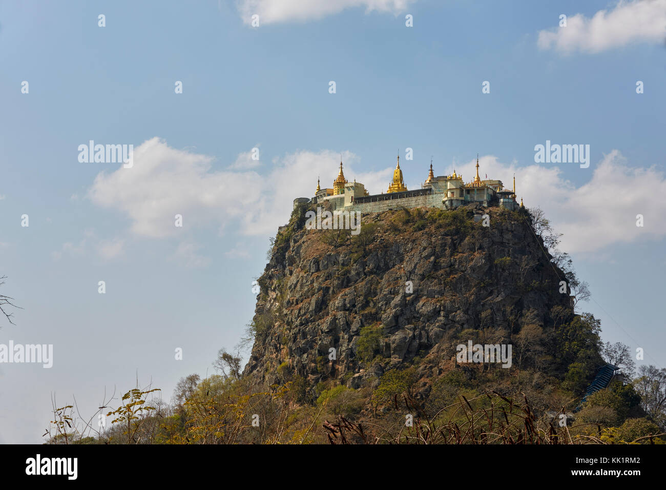 Taung Kalat, Mount Popa, Myanmar (Burma) Southeast Asia Stock Photo