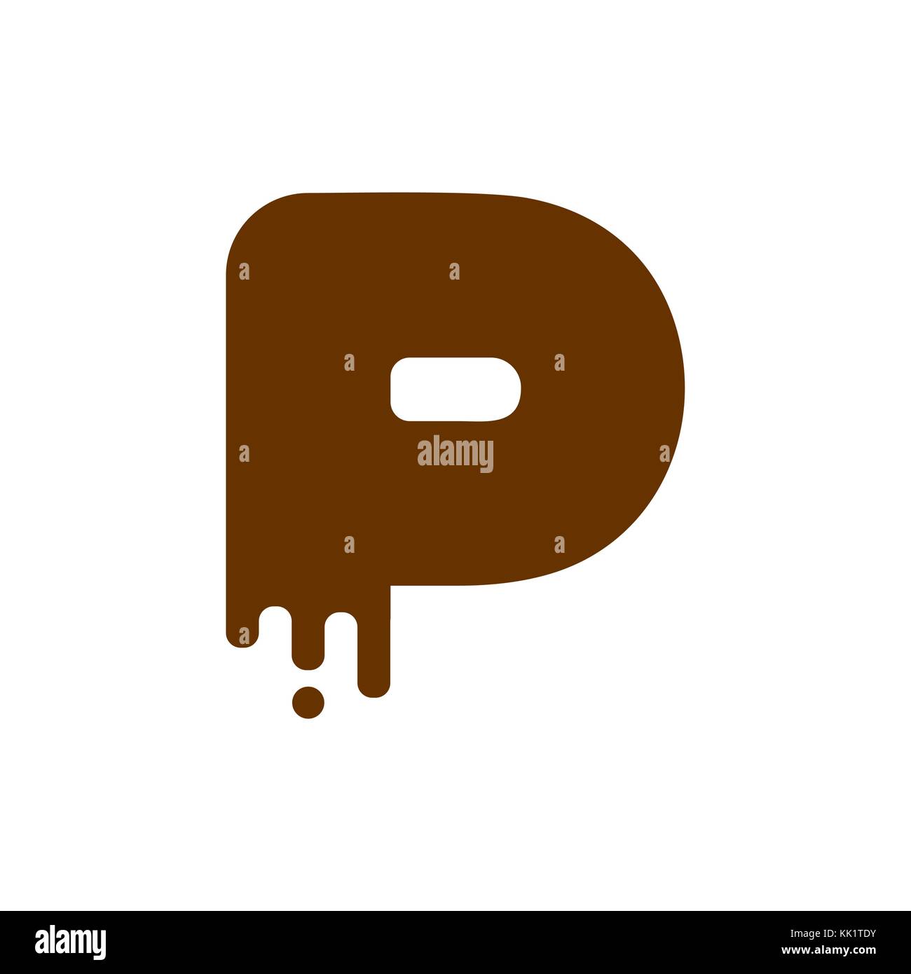 Letter P Chocolate font. sweetness alphabet. Liquid lettering. Sweet ...