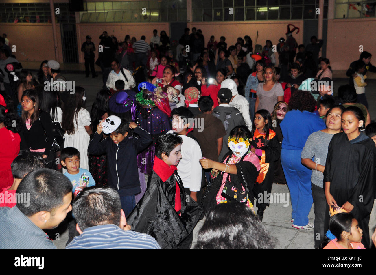 CHILDREN CELEBRATE DAY OF THE DEAD Stock Photo