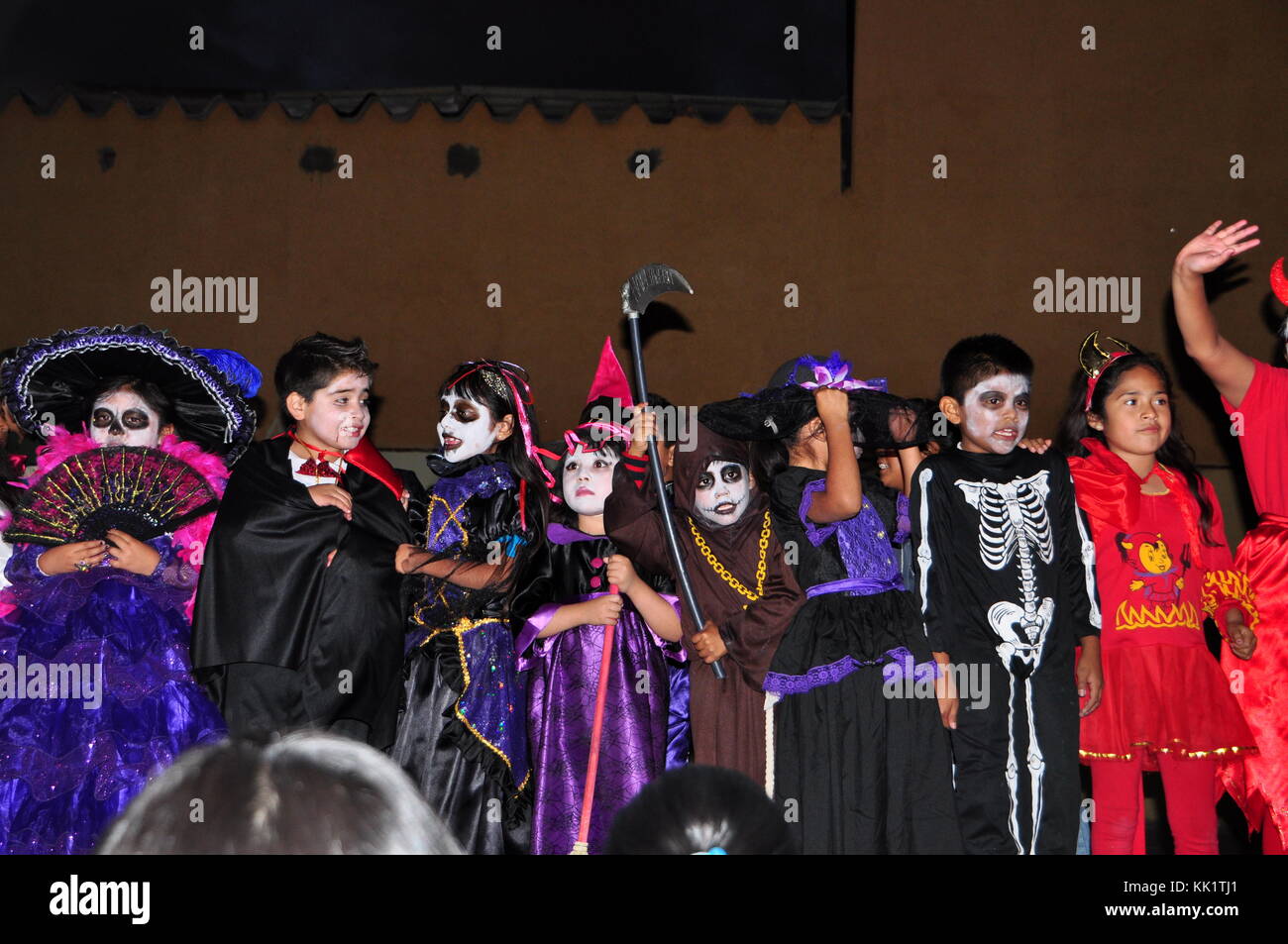 CHILDREN CELEBRATE DAY OF THE DEAD Stock Photo