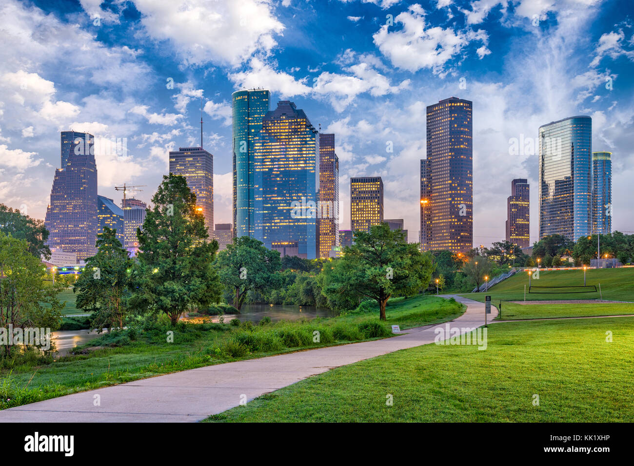 Houston, Texas, USA downtown city skyline Stock Photo Alamy