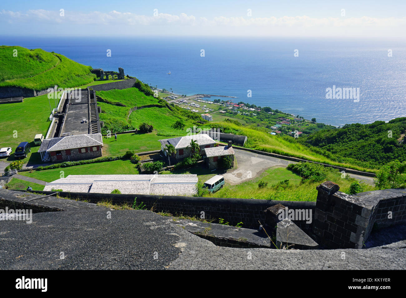 The Brimstone Hill Fortress National Park, a UNESCO World Heritage Site on the island of St Kitts (Saint Christopher) Stock Photo
