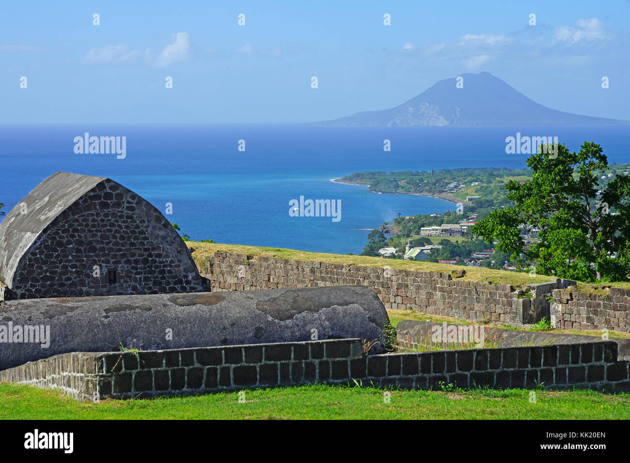 The Brimstone Hill Fortress National Park, a UNESCO World Heritage Site on the island of St Kitts (Saint Christopher) Stock Photo