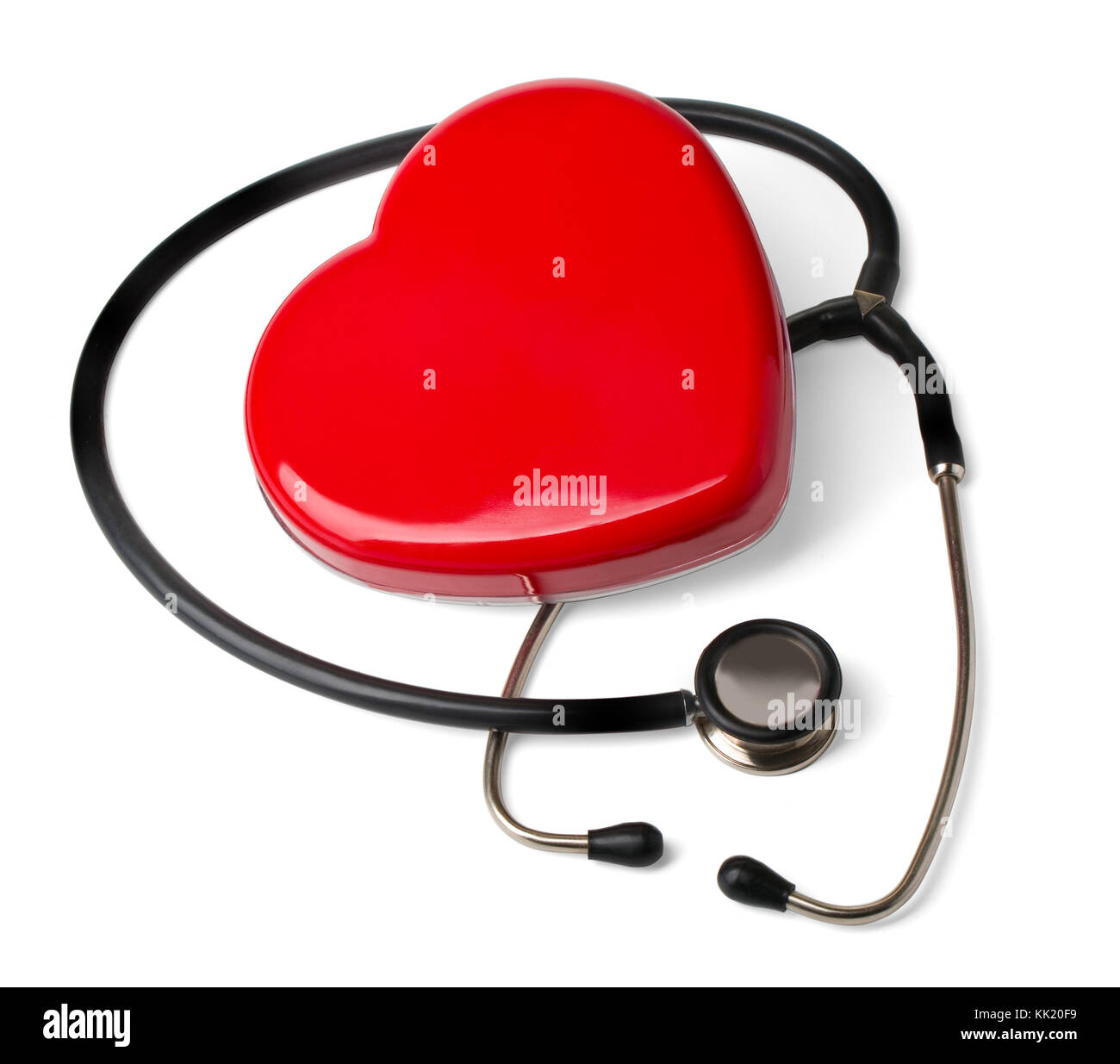 Medical stethoscope and heart isolated on white Stock Photo - Alamy