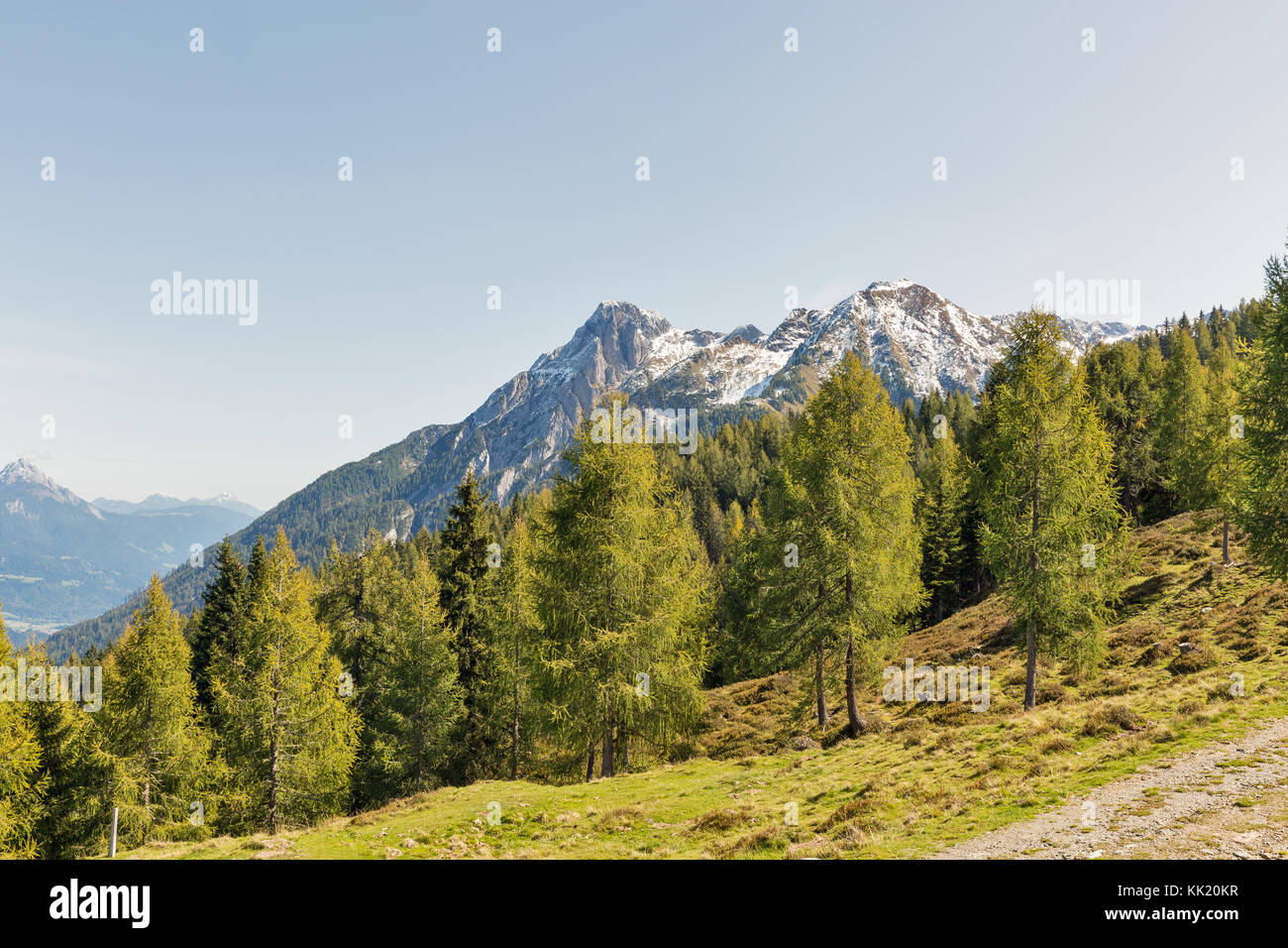 Alpine mountain landscape in Western Carinthia, Austria. Stock Photo