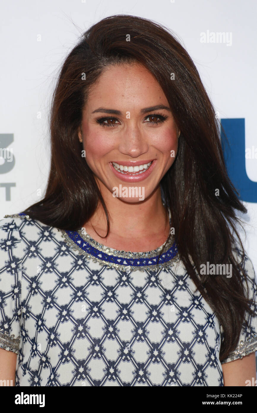 Actress Meghan Markle attends the USA Network 2013 Upfront event at Pier 36 on May 16, 2013 in New York City. Stock Photo