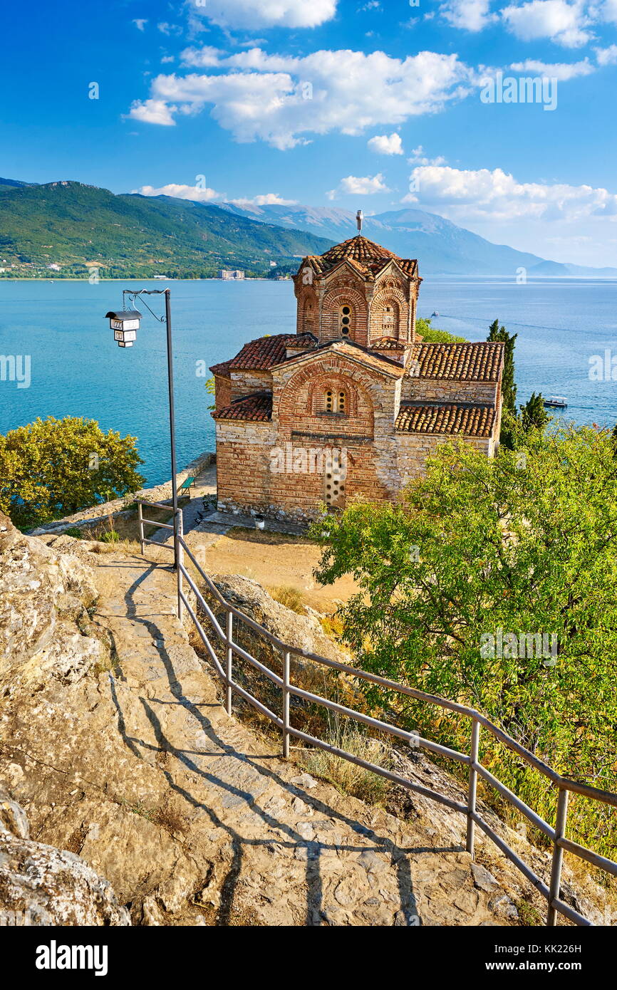 Church of St. John at Kaneo, Ohrid, Macedonia, UNESCO Stock Photo