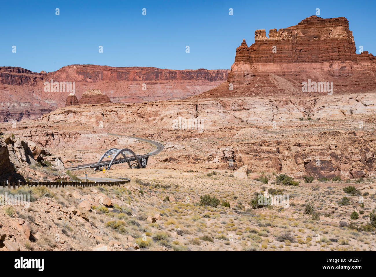 Bridge At Glen Canyon National Recreation Area At The Western End Of ...