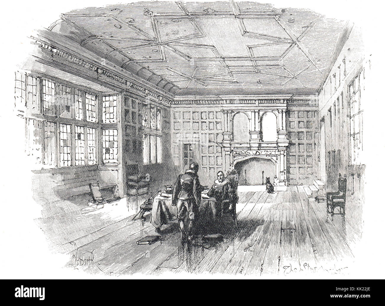 Interior of The Star Chamber in the 17th Century, Stock Photo