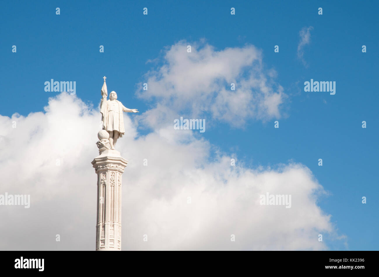Statue of Cristobal Colon, Plaza de Colon. Madrid, Spain. Stock Photo