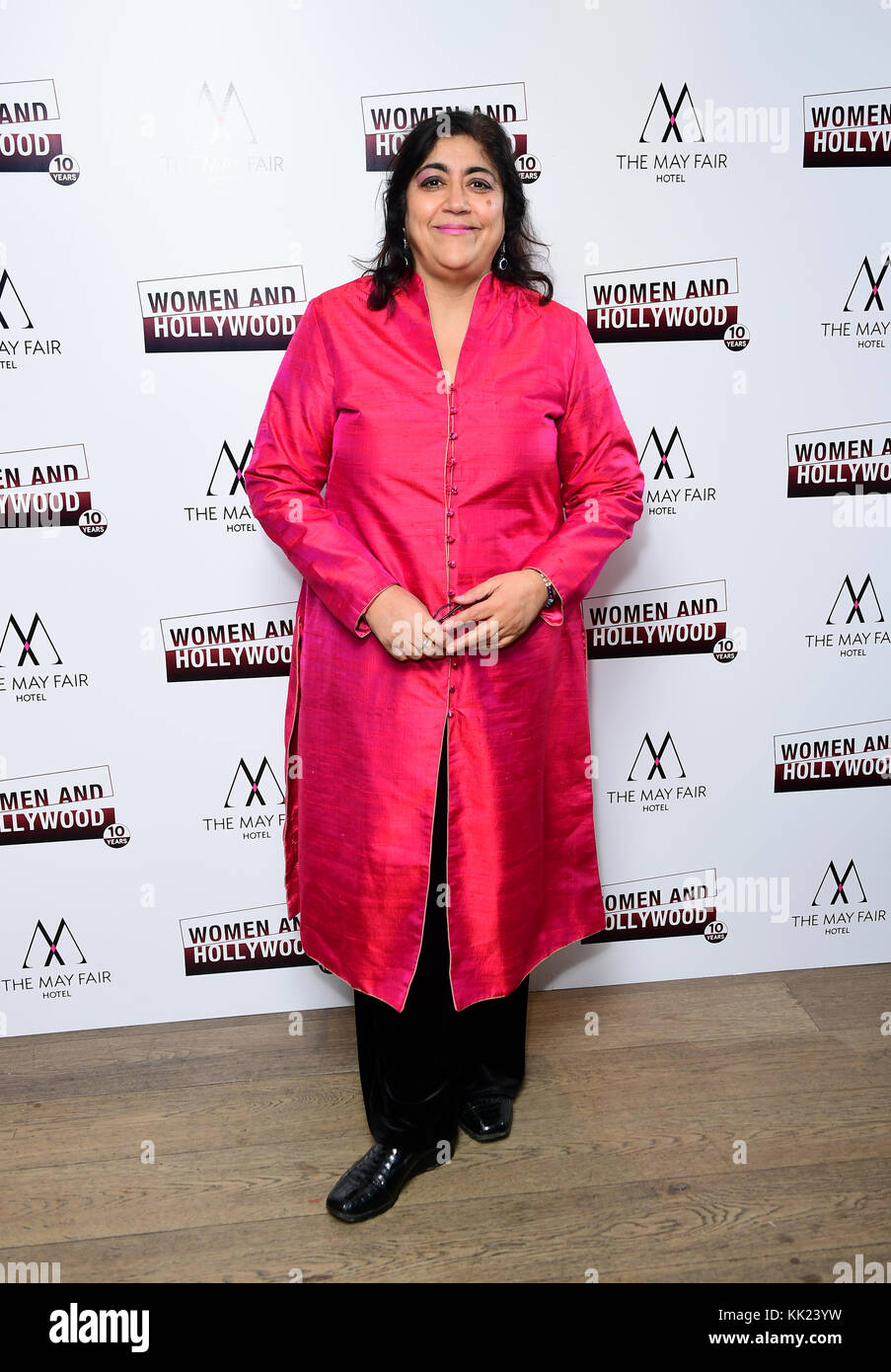 Gurinder Chadha attending the Women and Hollywood 10th Anniversary Awards Celebration in London held at The May Fair Hotel, London. Stock Photo