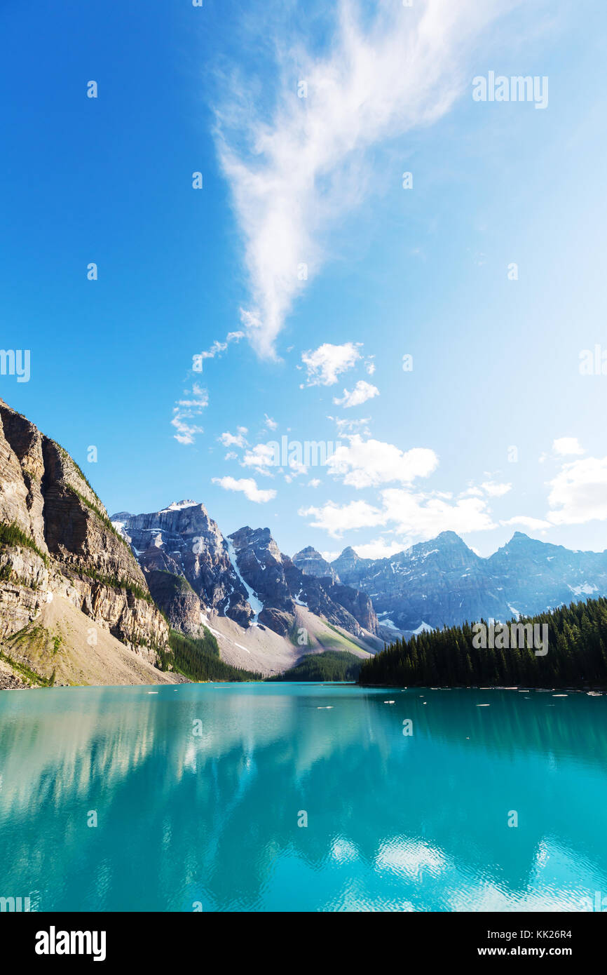 Beautiful Moraine lake in Banff National park, Canada Stock Photo - Alamy