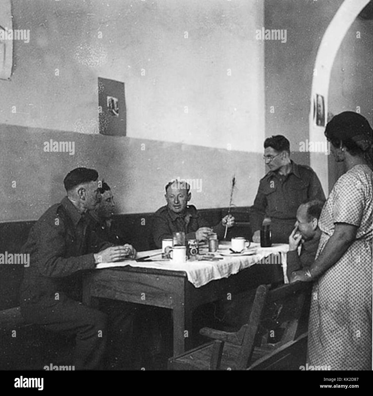 Lunch at the Hebrew School Benghazi 1943 1944 Stock Photo