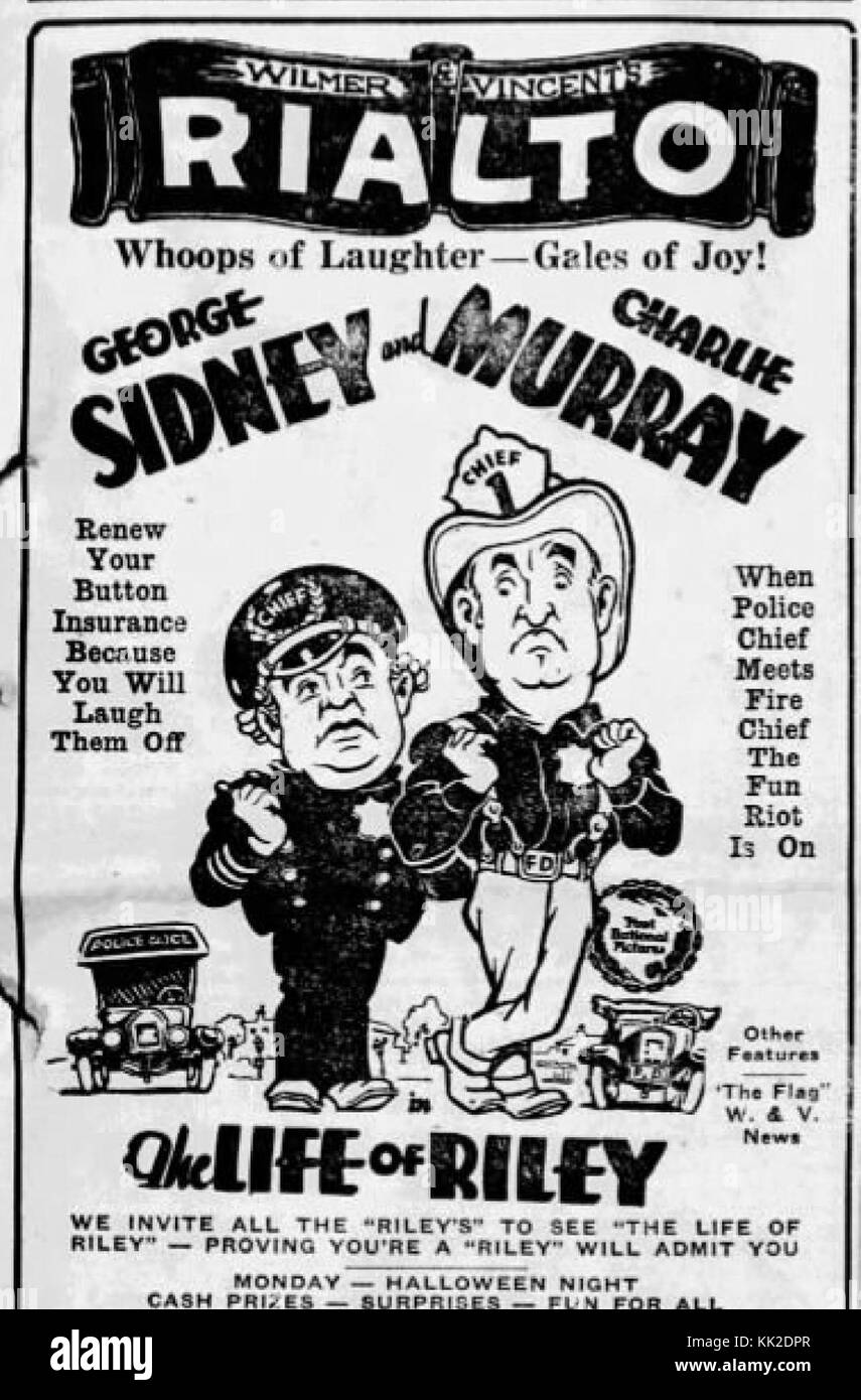 1927 Rialto Theater Ad 30 Oct MC Allentown PA Stock Photo - Alamy