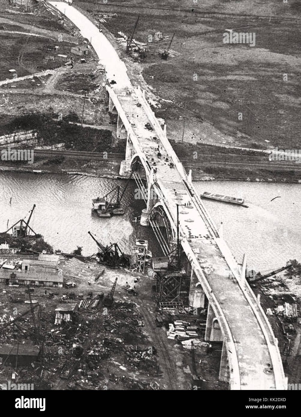 1929 Tilghman Street Viaduct Aerial Construction View Allentown PA Stock Photo Alamy