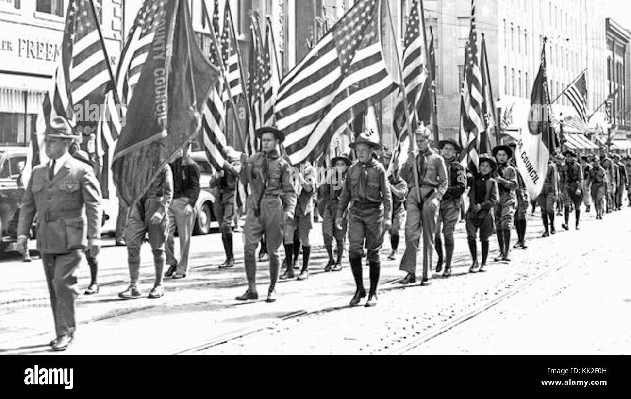 1940 Boy Scouts in the Allentown Memorial Day Parade Allentown PA Stock ...