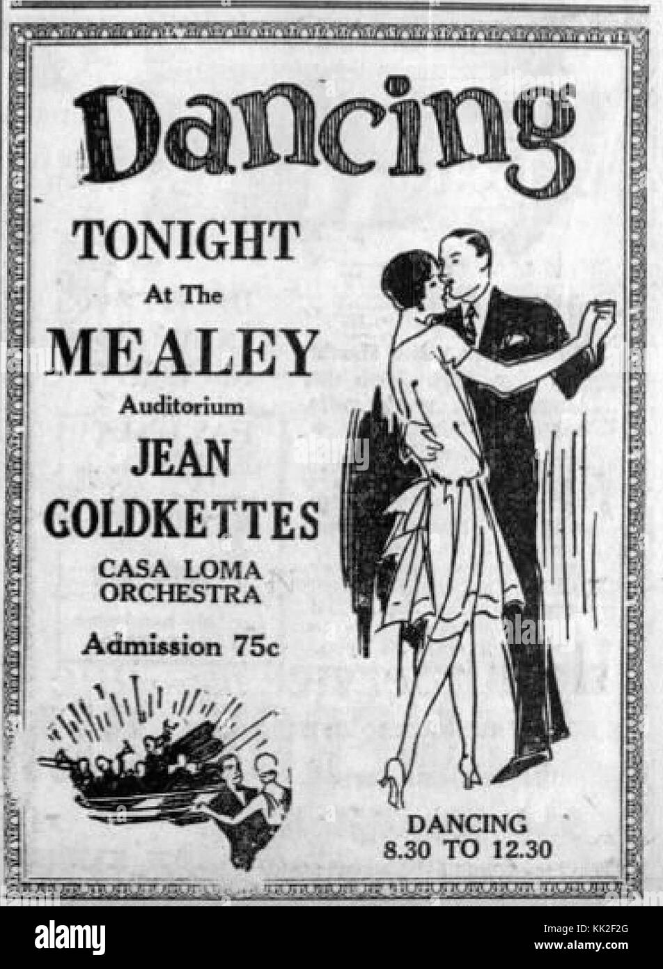 1929   Mealey's Auditorium   19 Dec MC   Allentown PA Stock Photo