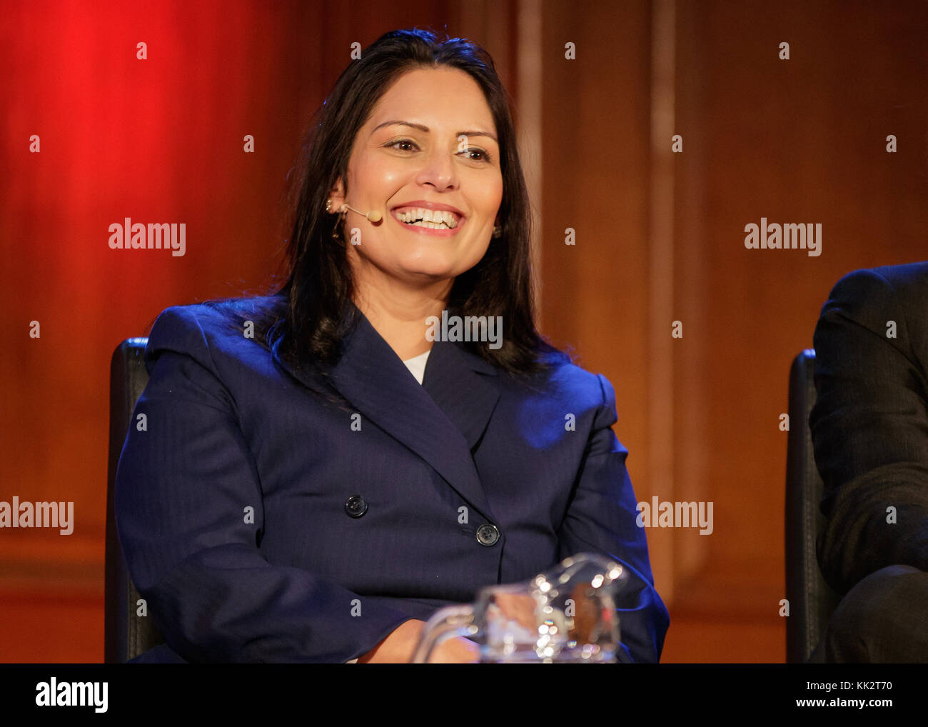 London, UK. 27th Nov, 2017. Priti Patel MP during a panel discussion for The Spectator Magazine at the Emmanuel Centre, London Credit: Ben Queenborough/Alamy Live News Stock Photo