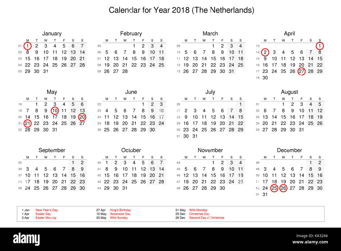 Calendar Of Year 2018 With Public Holidays And Bank Holidays For The - 