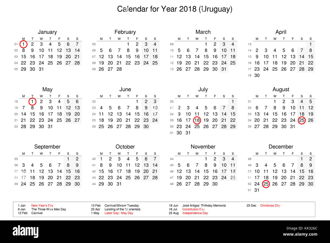 Calendar Of Year 2018 With Public Holidays And Bank Holidays For