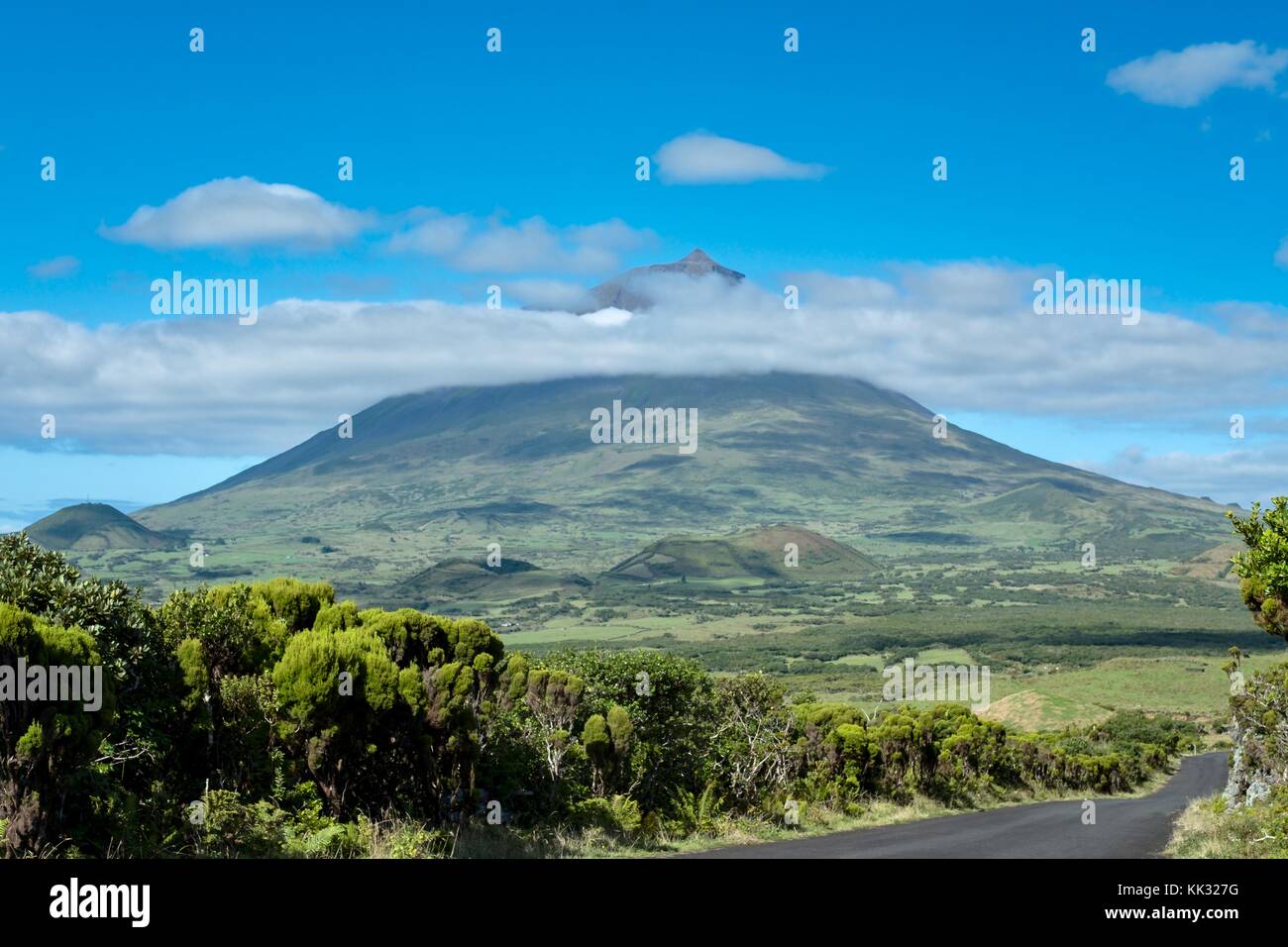Mount Pico, the highest point in the Azores Stock Photo