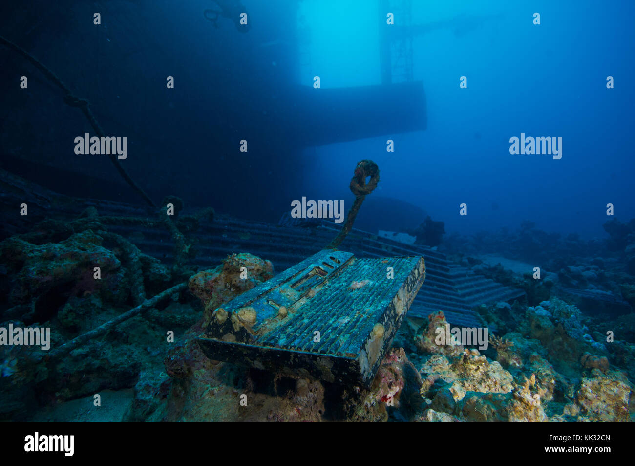 Salem Express ship wreck: An Atari 2600 games console lies next to the wreck of the Salem Express which sank in December 1991 with great loss of life. Stock Photo