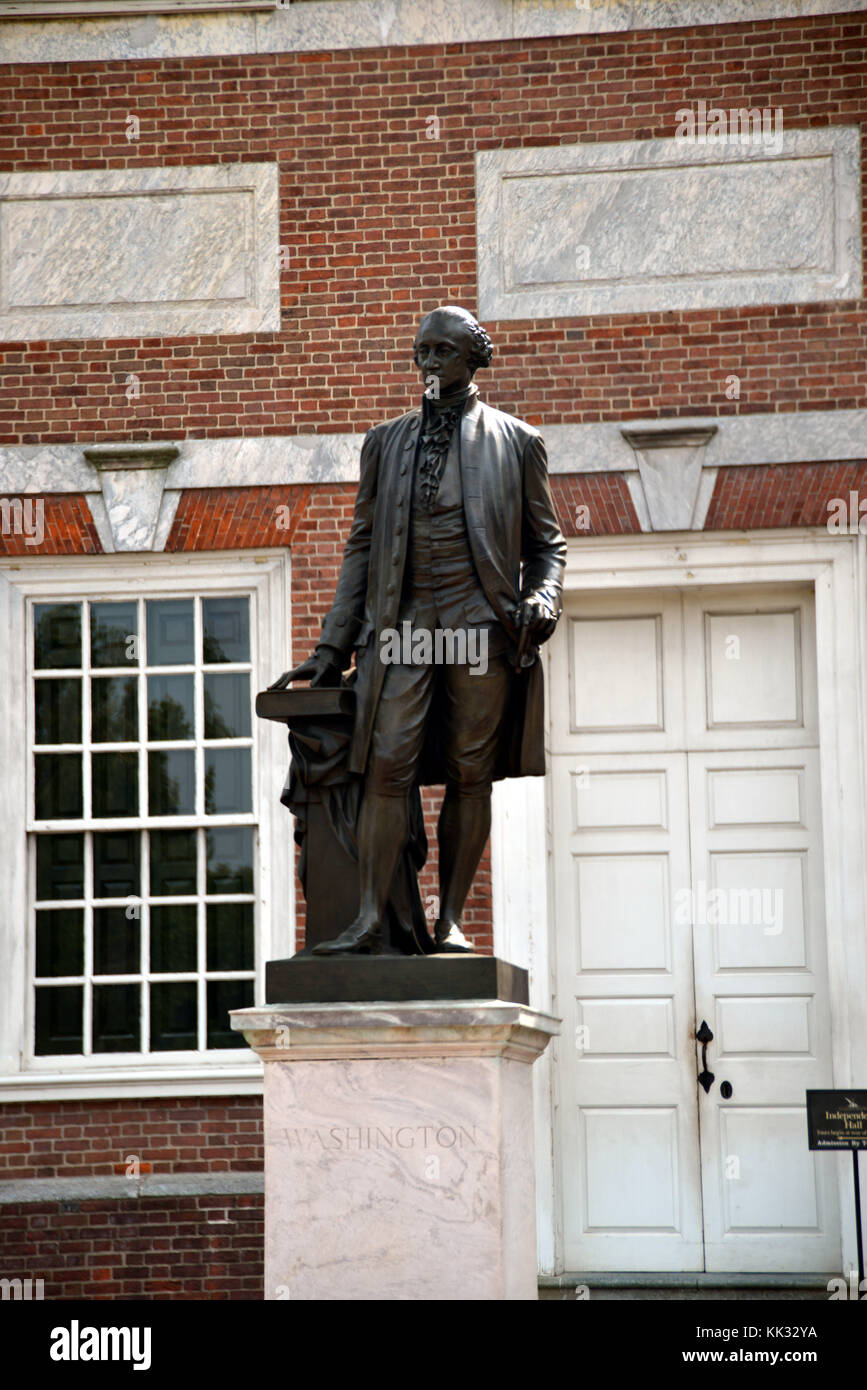 Statue washington philadelphia pennsylvania hires stock