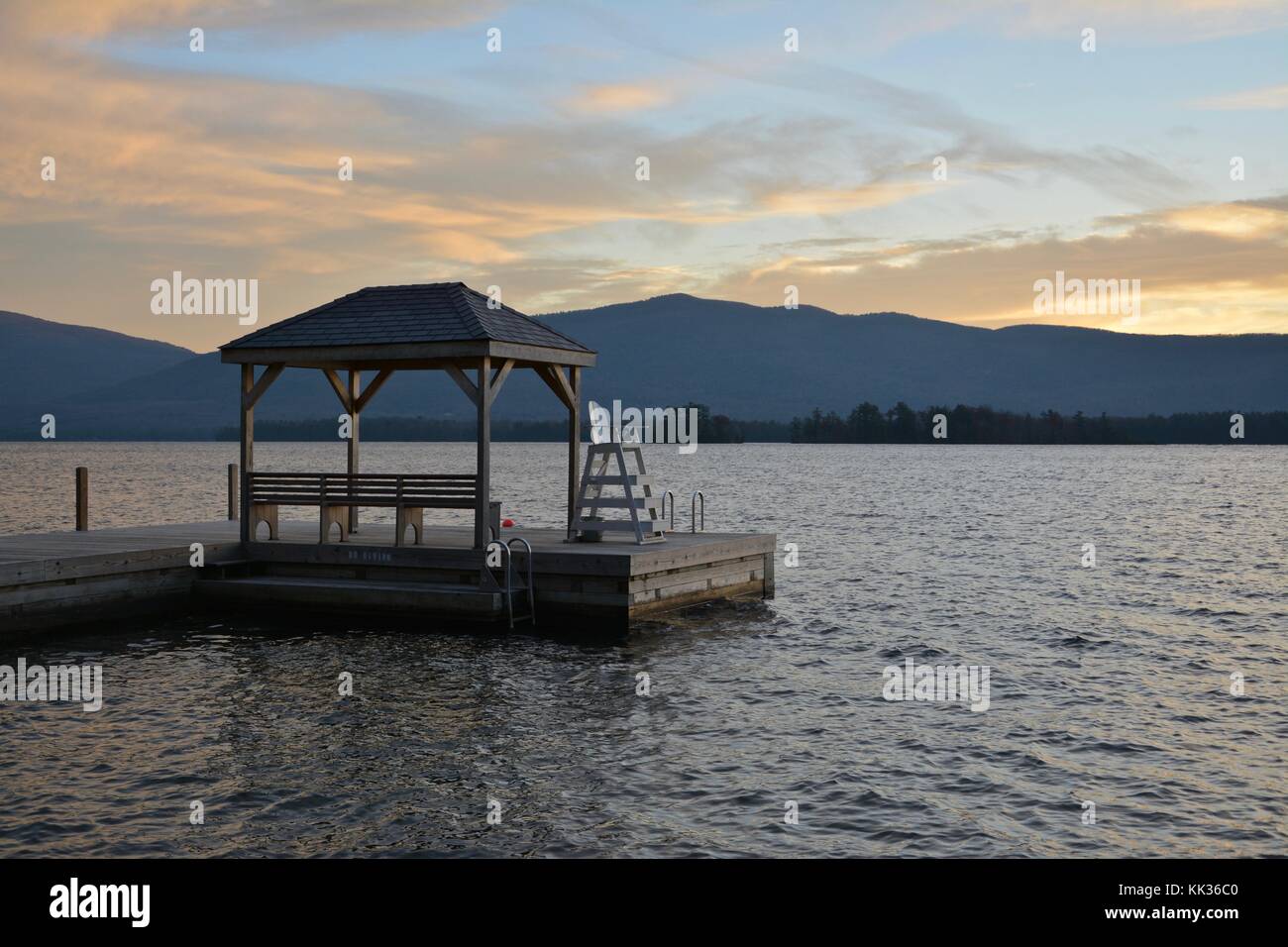 Lake in the Adirondack Mountains in Upstate New York seen from