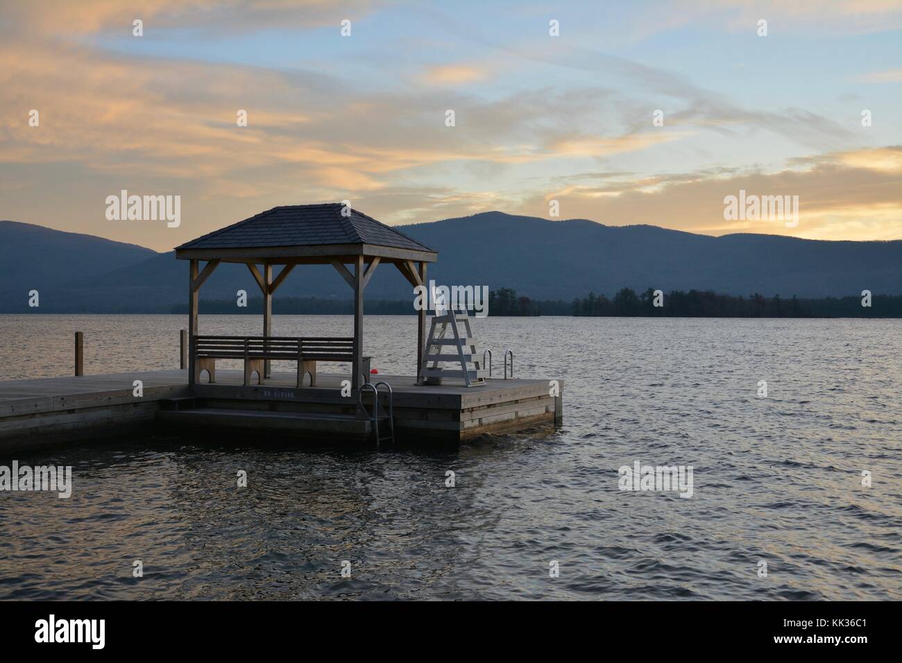 Lake in the Adirondack Mountains in Upstate New York seen from