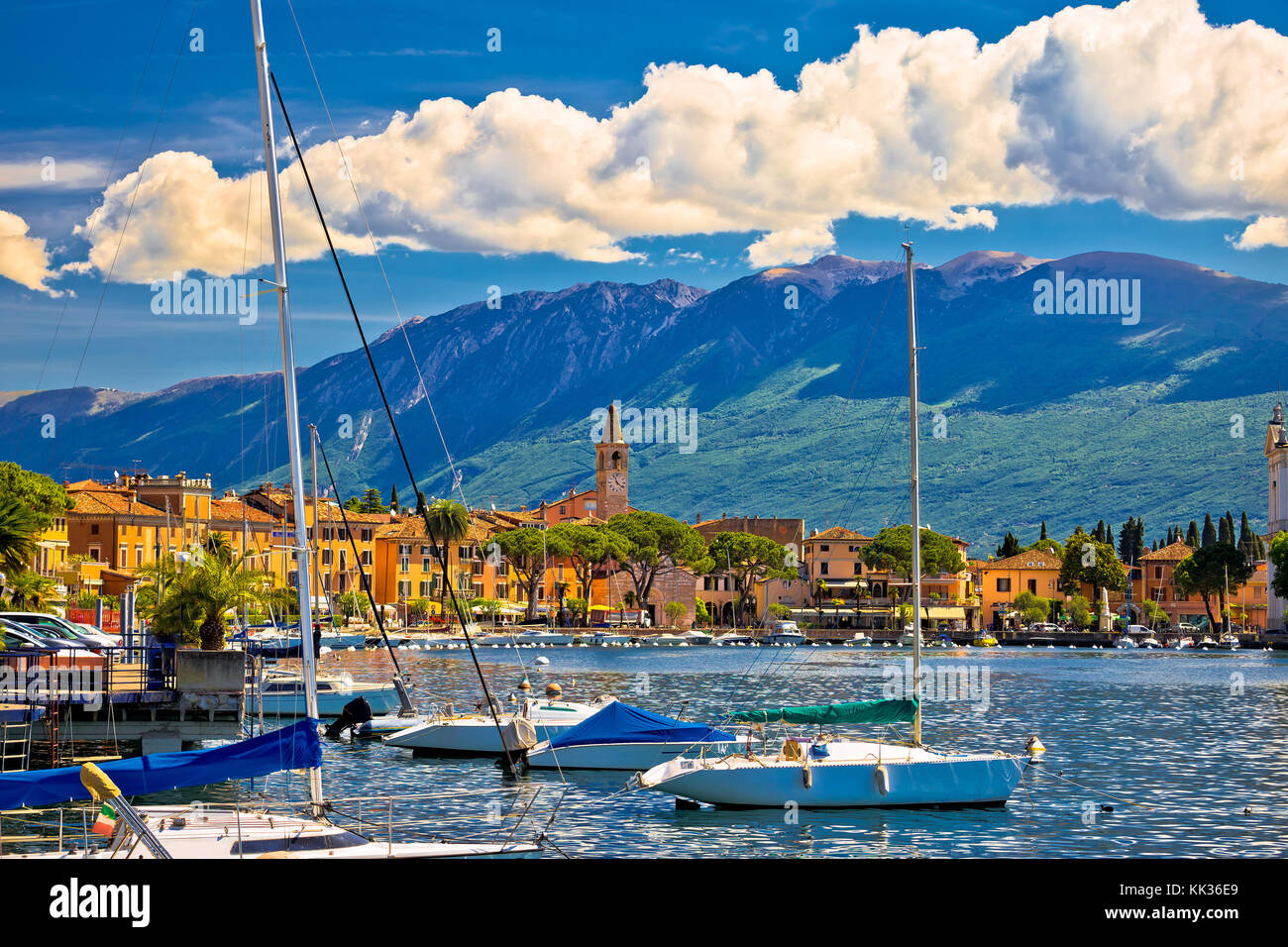 Toscolarno Maderno village on Garda lake, Lombardy region of Italy Stock Photo