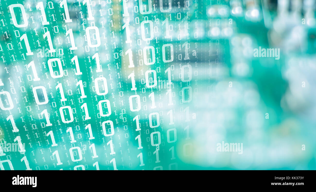 Computer binary digits abstract tech background Stock Photo - Alamy