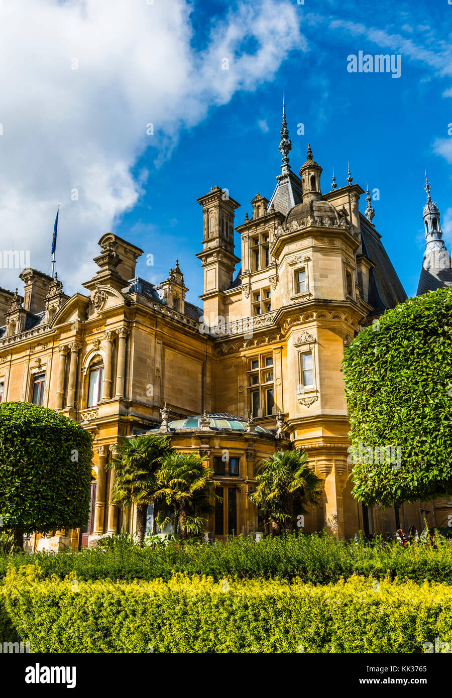 Details of the French-style chateau at Waddesdon Manor, Buckinghamshire, UK Stock Photo
