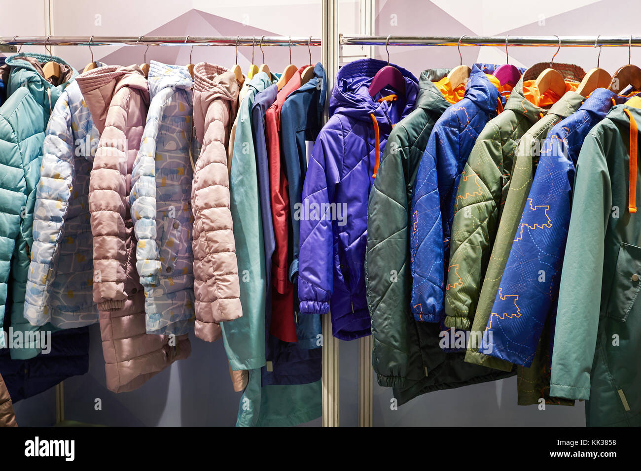 Rack and coats hi-res stock photography and images - Alamy