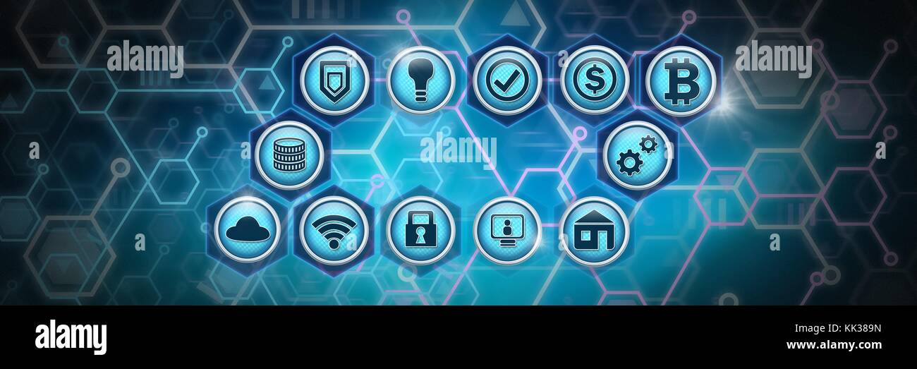Digital composite of various business icons Stock Photo - Alamy